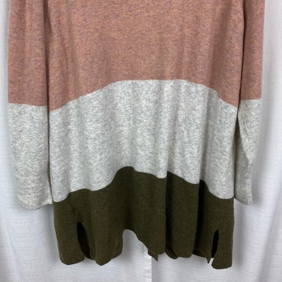 Madewell Antique Cream Colorblock Stripe Wool Blend Kent Cardigan Sz.2x NWT - Picture 14 of 16